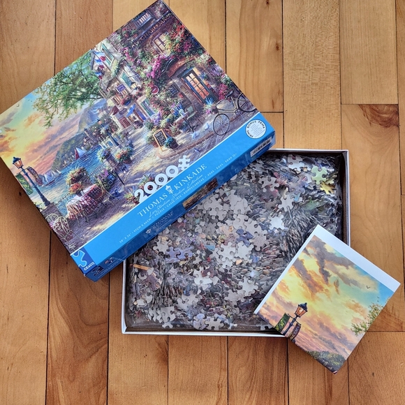 Thomas Kinkade French Riviera Café 2000 Piece Jigsaw Puzzle - Picture 5 of 7